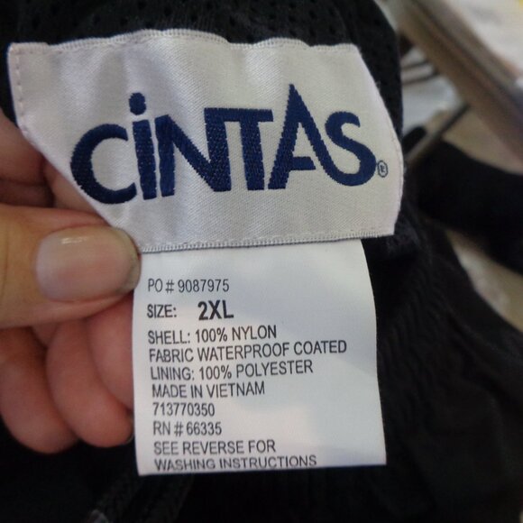 Cintas Black Rain Pants 2XL Motorcycle All Weather Lined Mens - Picture 4 of 6